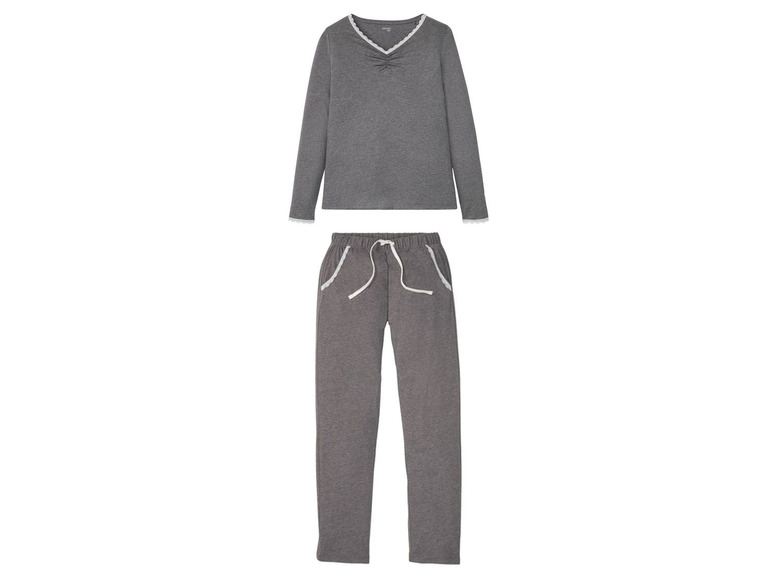 Gehe zu Vollbildansicht: ESMARA® Pyjama Damen, mit Bindeband, mit Bio-Baumwolle - Bild 8