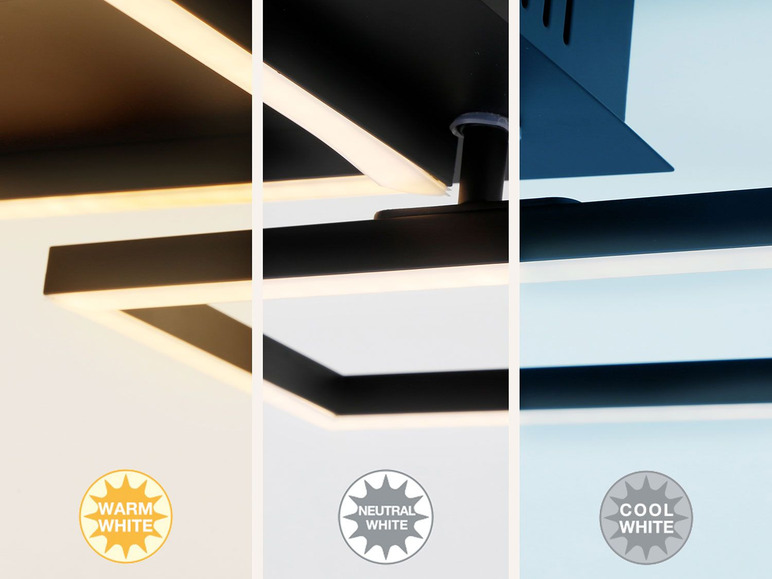 Gehe zu Vollbildansicht: Briloner CCT LED Design Deckenleuchte, Lichttemperatur + Helligkeit regulierbar - Bild 6