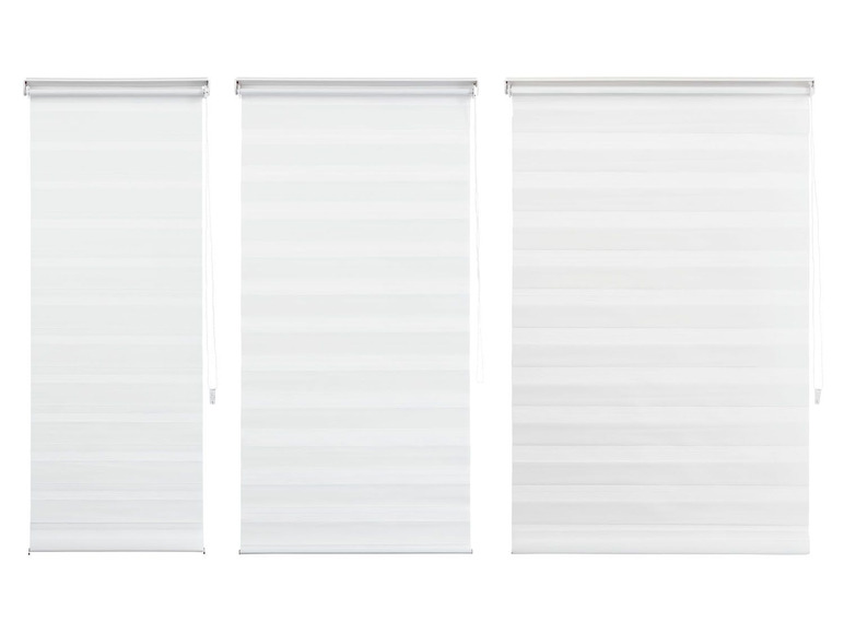 Gehe zu Vollbildansicht: MERADISO® Duo Rollo, für Fenster, mit Seitenzug, transparente und blickdichte Segmente - Bild 1