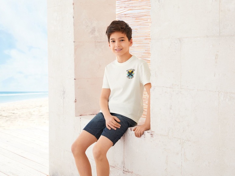 Gehe zu Vollbildansicht: PEPPERTS® T-Shirt Jungen, 2 Stück, mit Sommer-Print, aus reiner Baumwolle - Bild 4