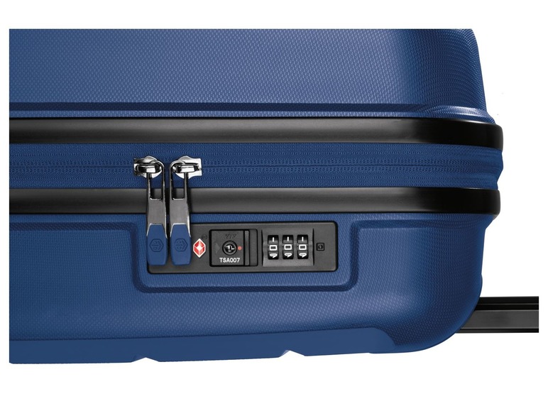 Gehe zu Vollbildansicht: TOPMOVE® Koffer, 30 L Volumen, bis 10 kg Füllgewicht, 4 Rollen, Polypropylen-Schale, blau - Bild 7