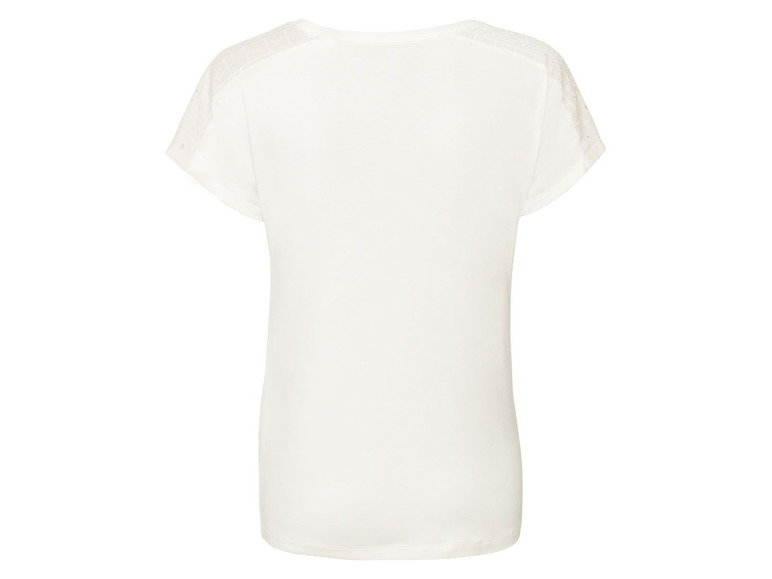 Gehe zu Vollbildansicht: ESMARA® T-Shirt Damen, mit Lochspitze, aus Viskose und Elasthan - Bild 4
