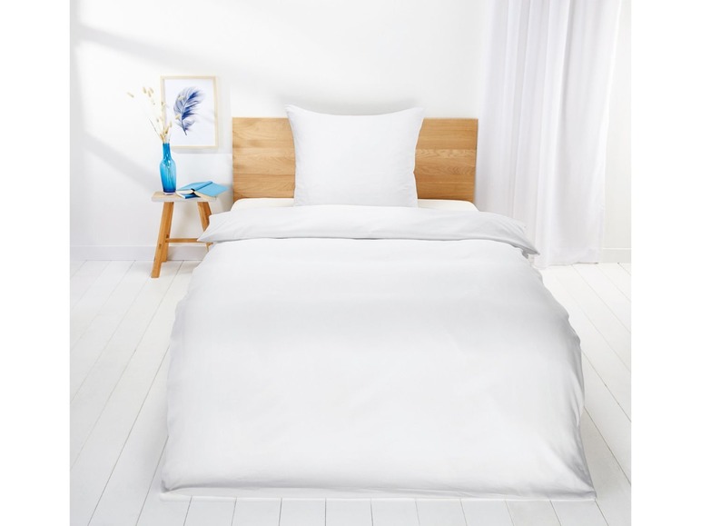 Gehe zu Vollbildansicht: MERADISO® Damast Bettwäsche, 155 x 220 cm, mit Hotelverschluss, aus reiner Baumwolle - Bild 5