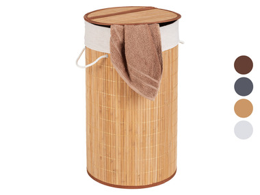 Wenko Wäschetruhe »Bamboo«, 55 l Fassungsvermögen, mit Baumwoll-Wäschesack, aus Bambus