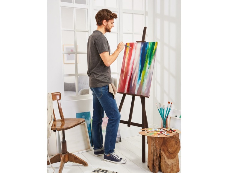 CRELANDO® Leinwand Set, 5teilig, aus Baumwollgewebe, mit