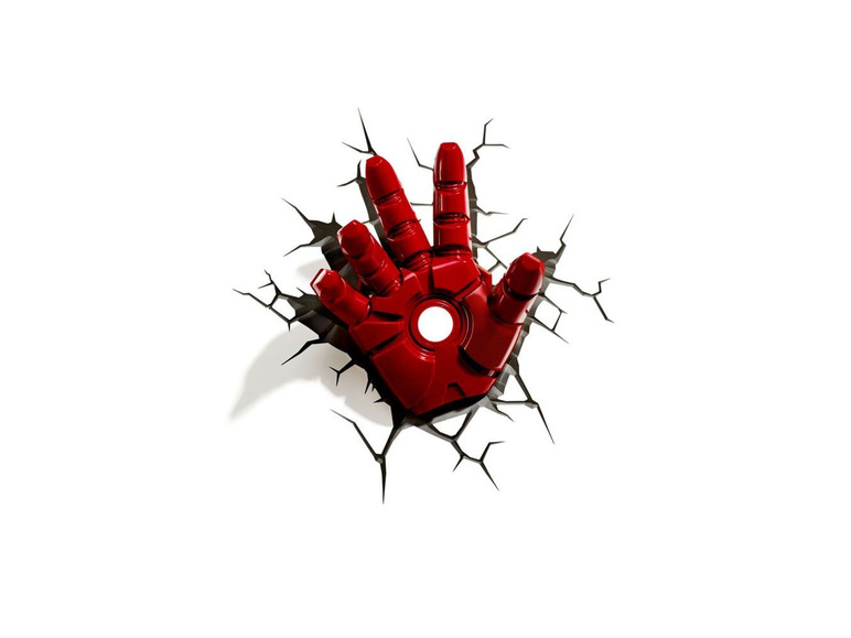 Gehe zu Vollbildansicht: heo GmbH Lampe Marvel Iron Man Hand 3D - Fanartikel - Bild 1