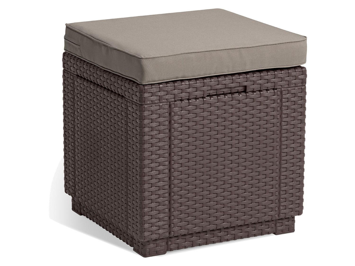 Keter Allibert Hocker »Cube«, mit Stauraum, in Korbdesign, inklusive