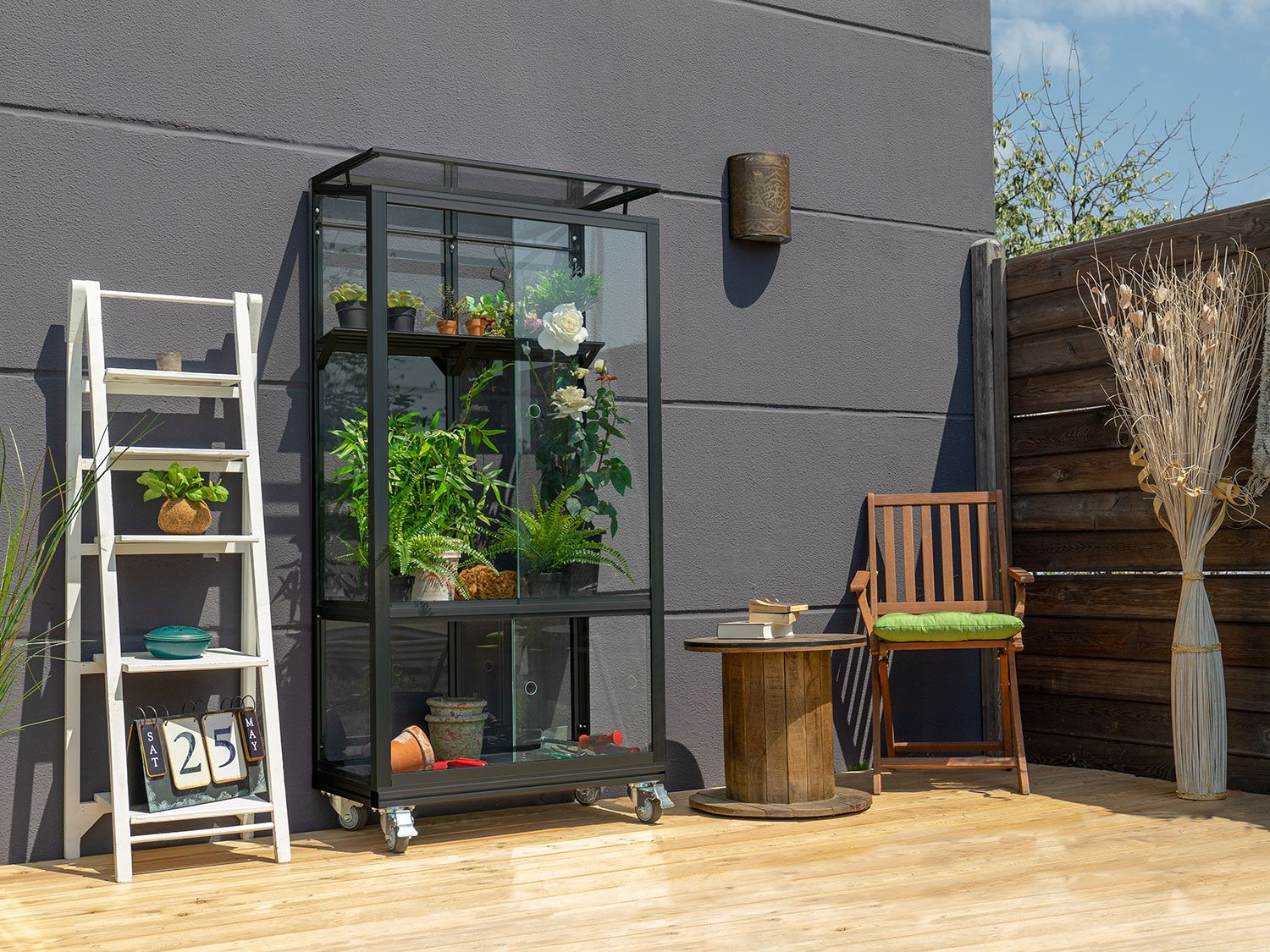 Vitavia Balkongewächshaus »Stad«, mit festem Fundament oder Rollen, aus