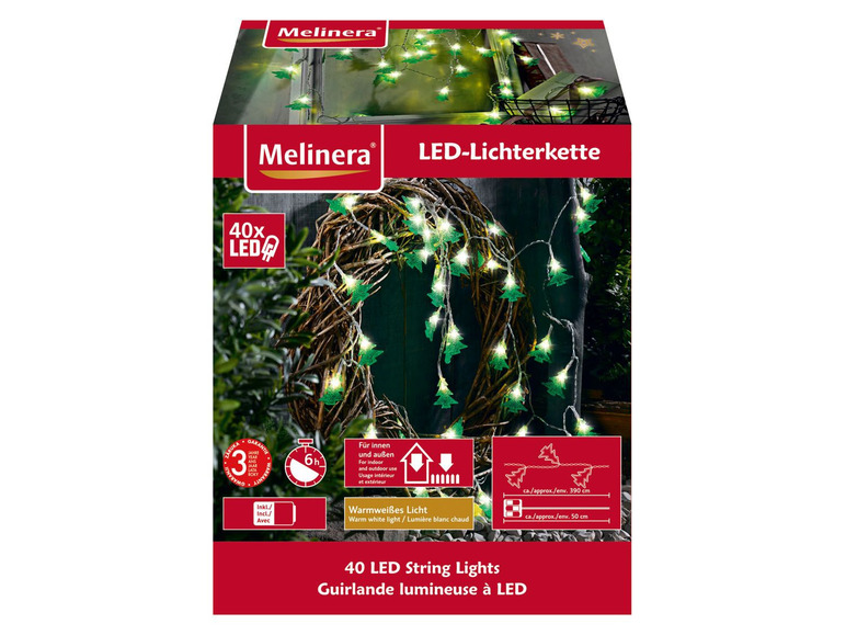 Gehe zu Vollbildansicht: MELINERA® Lichterkette Outdoor, 40 LEDs, 6-Stunden-Timer - Bild 11