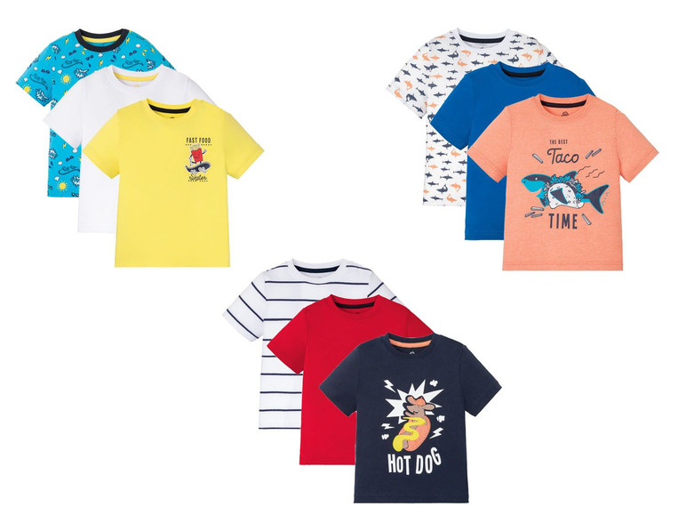 Gehe zu Vollbildansicht: LUPILU® 3 Kleinkinder Jungen T-Shirts - Bild 1