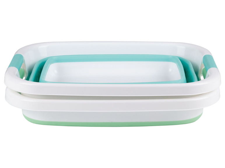 AQUAPUR® Wäschekorb, 17 l Fassungsvermögen, faltbar, rutschfeste Griffe