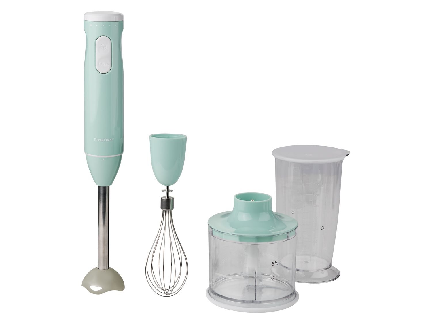 SILVERCREST® Stabmixer Set, 5teilig, 600 Watt, mit EdelstahlAufsätzen