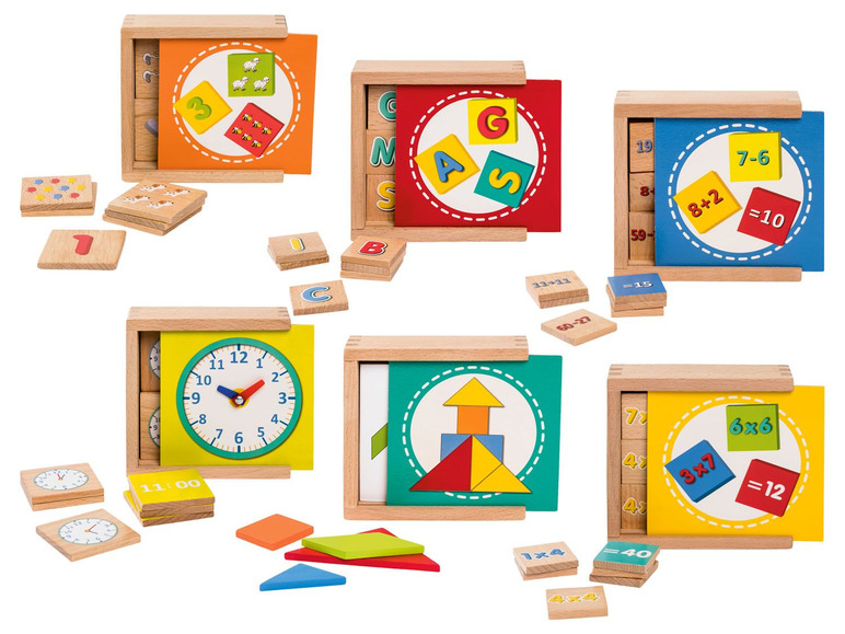 Gehe zu Vollbildansicht: PLAYTIVE® JUNIOR Lernboxen, mit Aufbewahrungsbox, ab 3,5 oder 6 Jahren - Bild 1