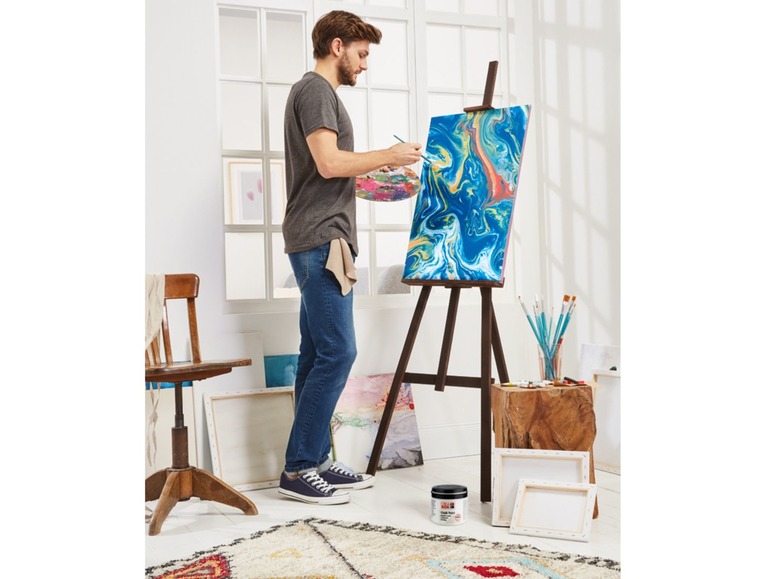 CRELANDO® Leinwand Set, 5teilig, aus Baumwollgewebe, mit