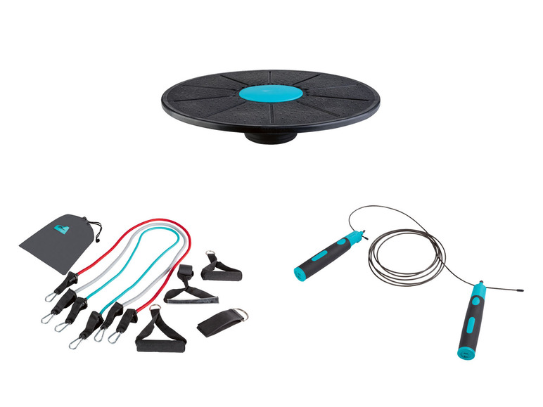 CRIVIT skipping rope with weights / balance board / expander set