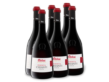 6 x 0,75-l-Flasche Weinpaket Melini Chianti Riserva DOCG trocken, Rotwein