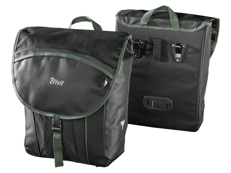 CRIVIT® FahrradGepäcktaschen, 2 Stück, mit Schutzhüllen