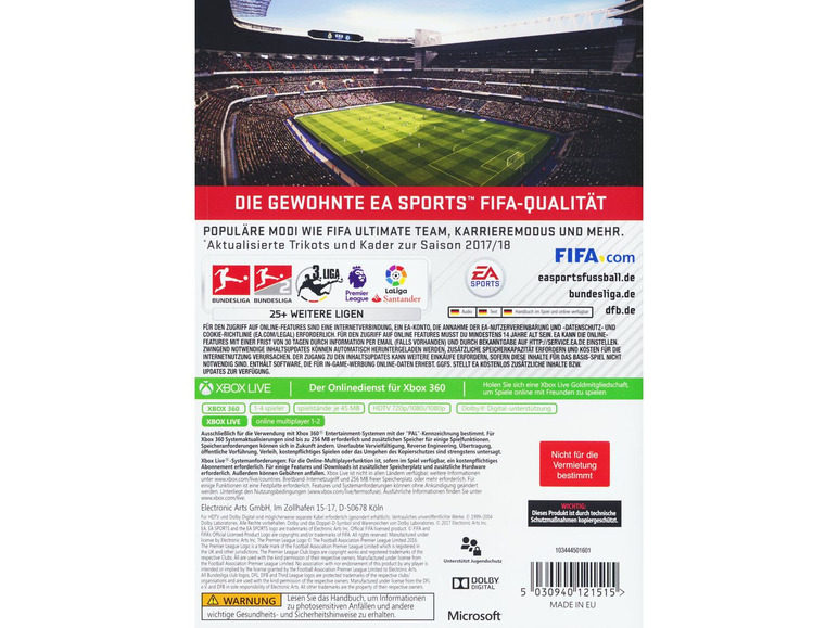 Gehe zu Vollbildansicht: Electronic Arts FIFA 18 - Legacy Edition - XBox 360 - Bild 2