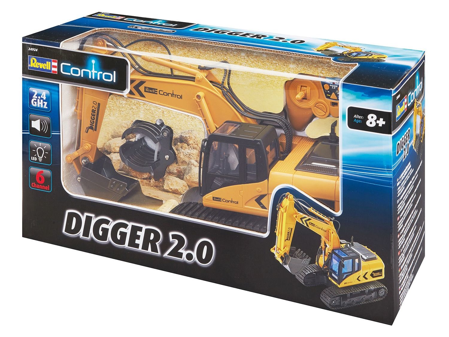Revell Control RC Nutzfahrzeug »Digger 2.0«, Baufahrzeug, mit Sound, ab