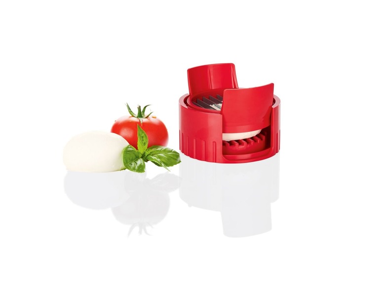 Gehe zu Vollbildansicht: ERNESTO® Tomaten- und Mozzarellaschneider, BPA-frei, Klingen aus Edelstahl - Bild 3