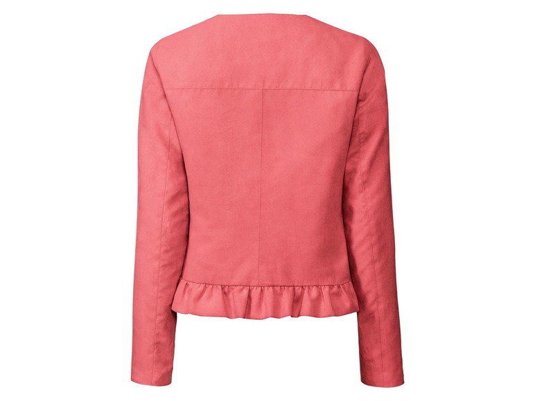 Gehe zu Vollbildansicht: ESMARA® Jacke Damen, in Velourslederoptik, seitliche Eingrifftaschen und Reißverschluss - Bild 9