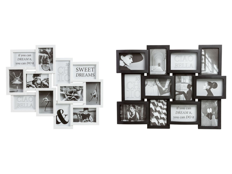 Gehe zu Vollbildansicht: MELINERA® Bilderrahmen-Collage, für 12 Bilder im Format 10 x 15 cm, mit Schnellverschlüssen - Bild 1
