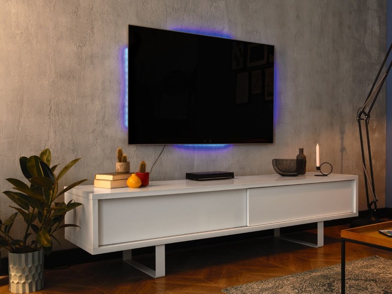 Gehe zu Vollbildansicht: LIVARNO LUX® TV-Beleuchtung, 4 LED-Bänder, 2,5 Watt, 16 Einzelfarben - Bild 4