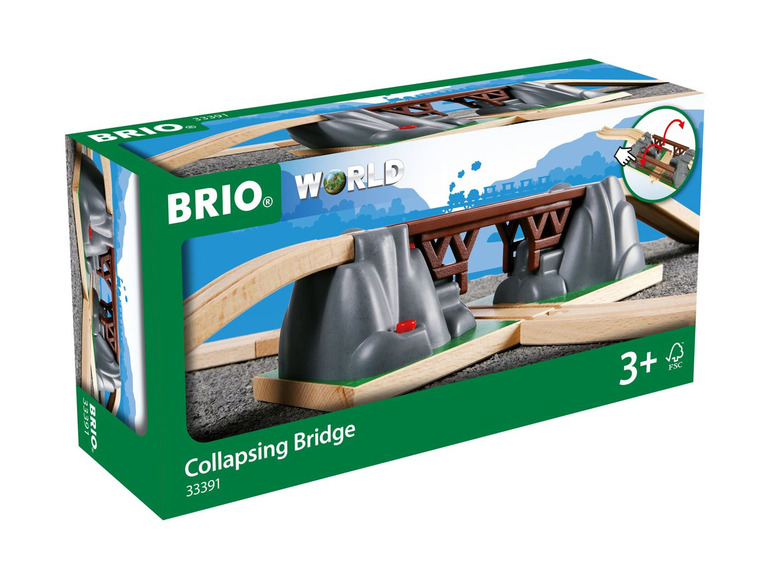 Gehe zu Vollbildansicht: BRIO 33391 »Einsturzbrücke«, 3-teilig, mit 2 Rampengleisen, ab 3 Jahren - Bild 4