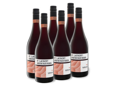 6 x 0,75-l-Flasche Weinpaket St. Laurent Spätburgunder QbA halbtrocken, Rotwein