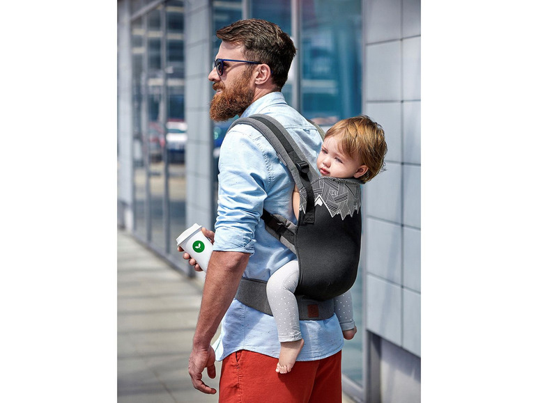 Gehe zu Vollbildansicht: Kinderkraft Babytrage »Milo«, vor dem Bauch & auf dem Rücken tragbar, ergonomisches Design - Bild 16