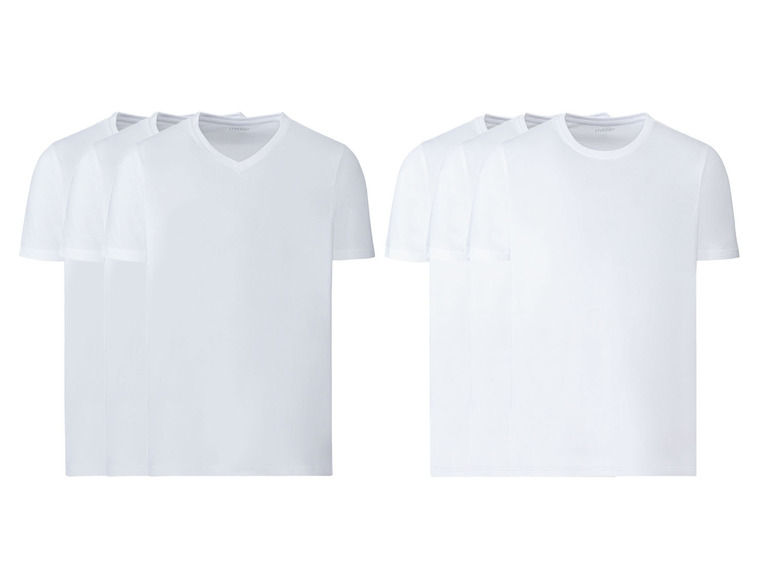 Gehe zu Vollbildansicht: LIVERGY® Herren T-Shirt, 3er Set, aus Baumwolle - Bild 1