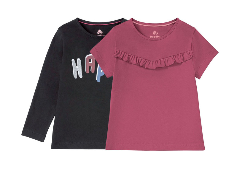 Gehe zu Vollbildansicht: LUPILU® Kleinkinder Shirts Mädchen, 2 Stück - Bild 17
