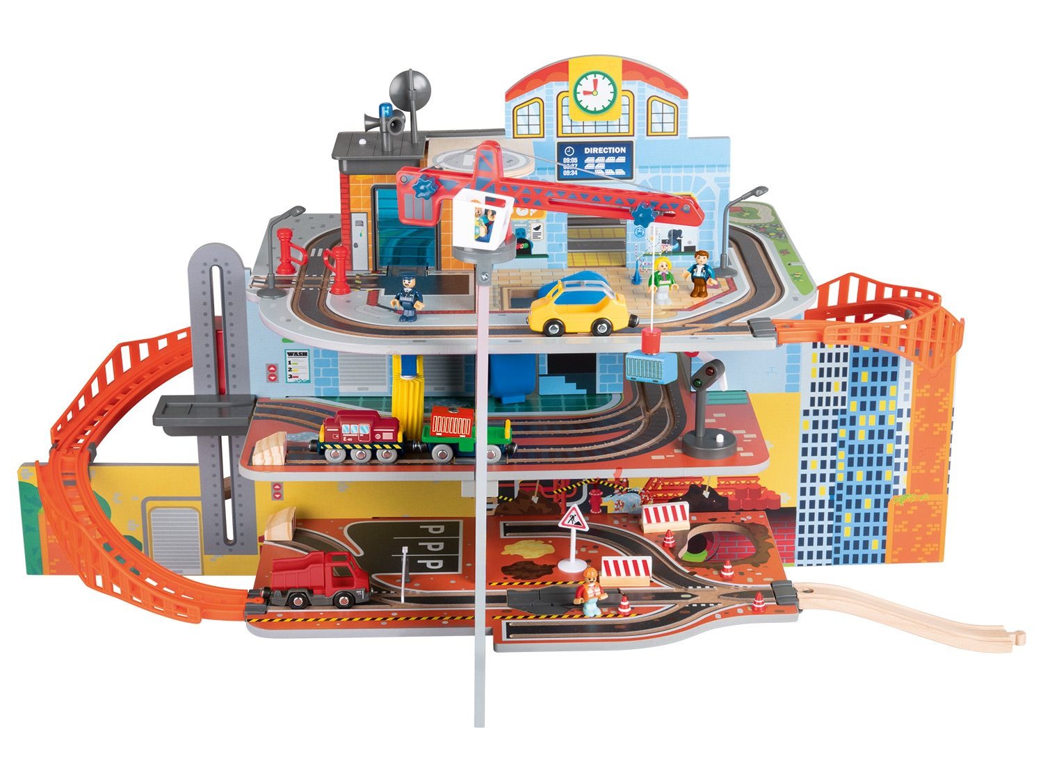 PLAYTIVE® JUNIOR, XXLSet Bahnhof / Logistikzentrum