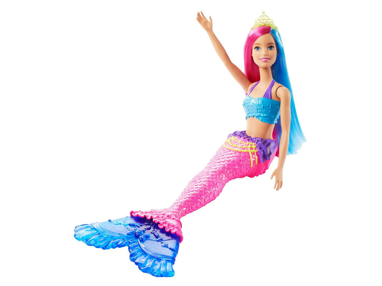 Gehe zu Vollbildansicht: Barbie Dreamtopia Meerjungfrau Puppe (pinkes und blaues Haar) - Bild 1