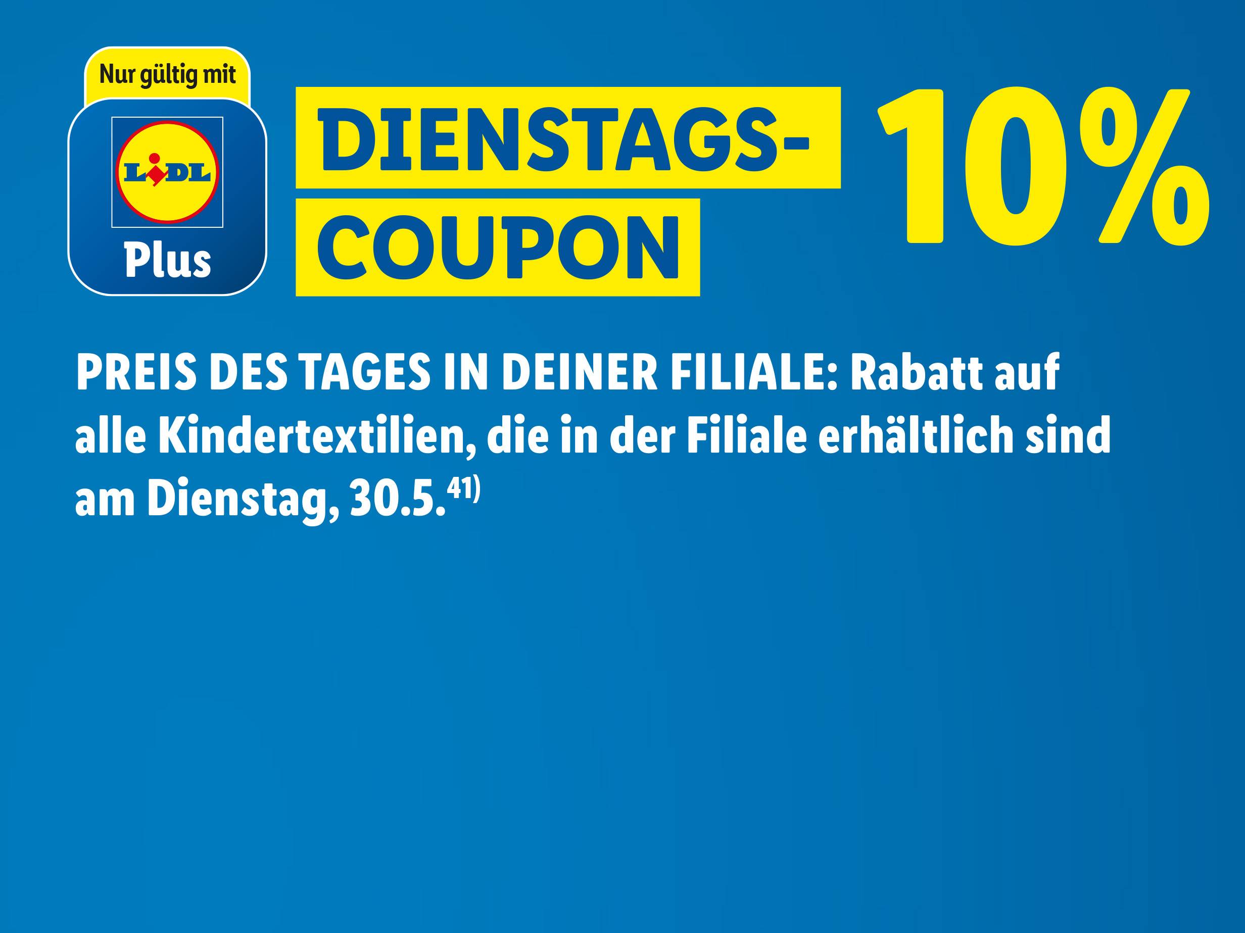 DIENSTAGS-COUPON