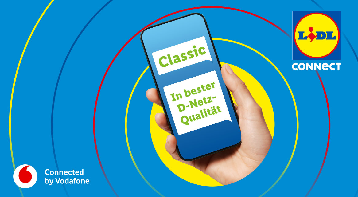 Lidl Connect Classic Tarif: Beste D-Netz Qualität auf Vodafone Netz.