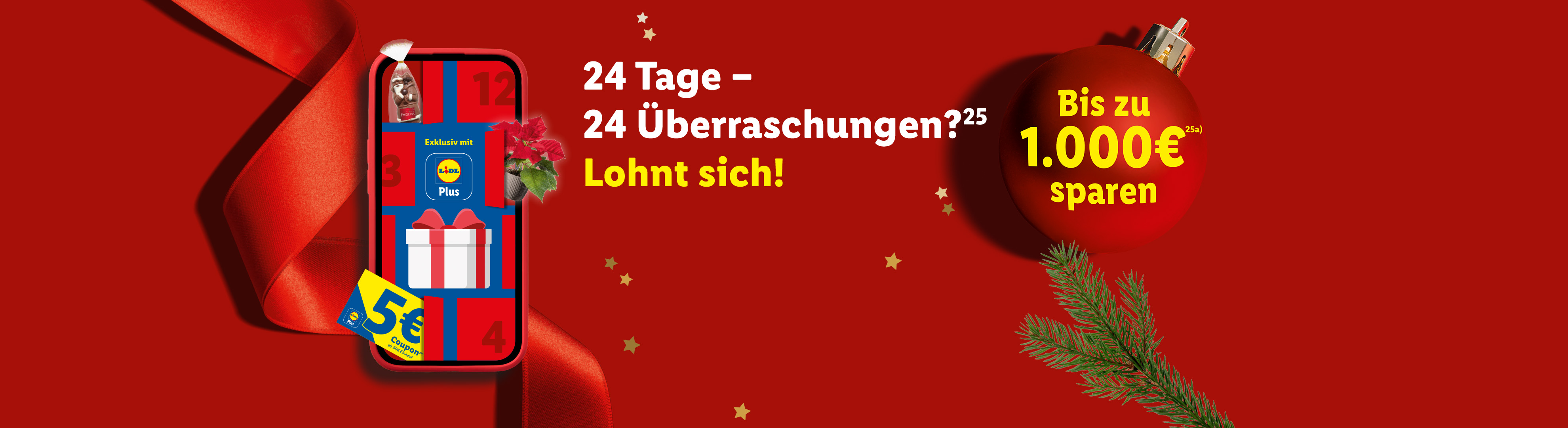 Lidl Plus App mit 24 Überraschungen und bis zu 1.000€ sparen
