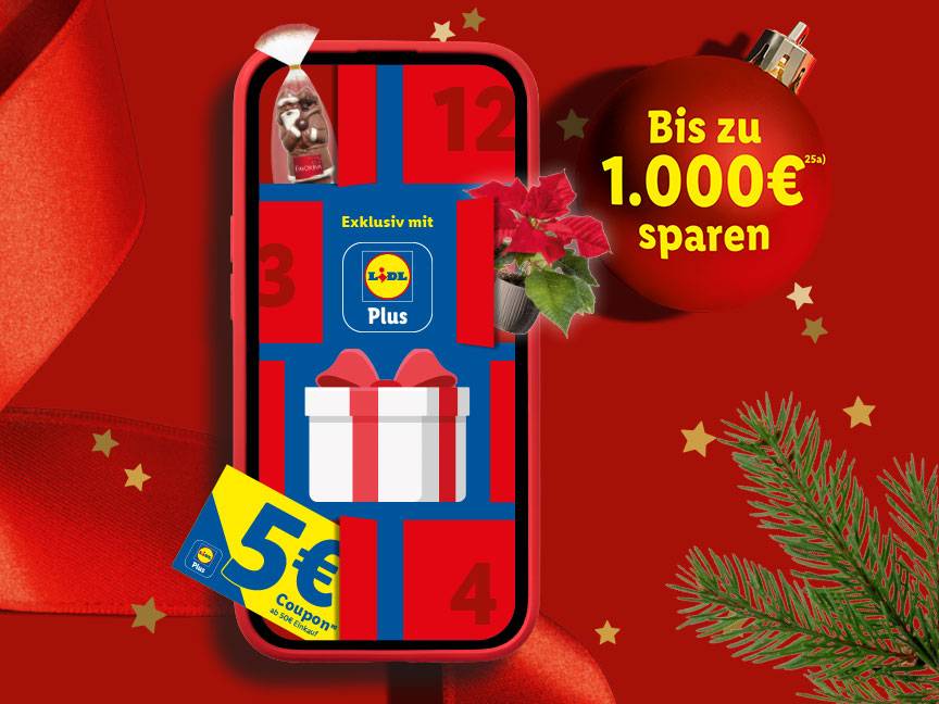 24 Tage - 24 Überraschungen? Lohnt sich. Bis zu 1000 Euro sparen (25a)