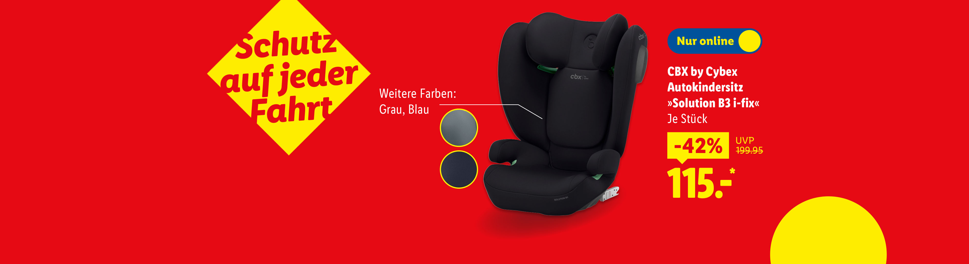 CBX by Cybex Autokindersitz /»Solution B3 i-fix«, in weiteren Farben erhältlich, 42% günstiger für 115.00€, nur online erhältlich