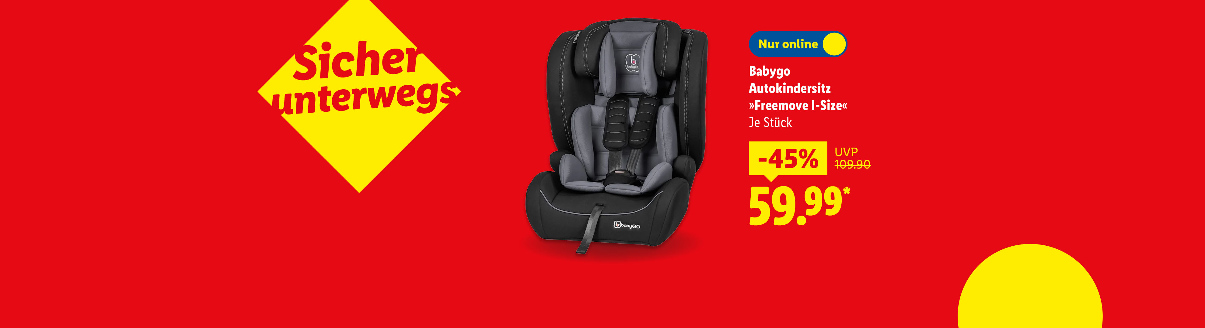 Babygo Autokindersitz »Freemove I-Size«, je Stück -39% günstiger nur online für 59.99€*.