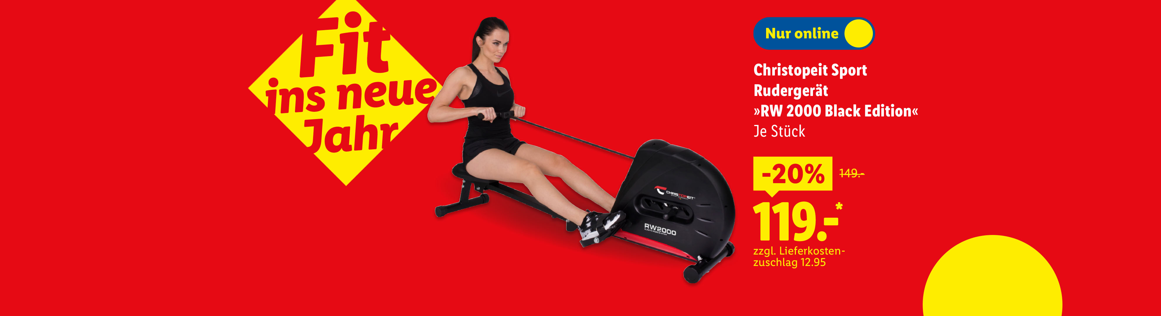 Christopeit Sport Rudergerät »RW 2000 Black Edition«, je Stück -20 % günstiger nur online für 119.00€* zzgl. Lieferkostenzuschlag 12.95