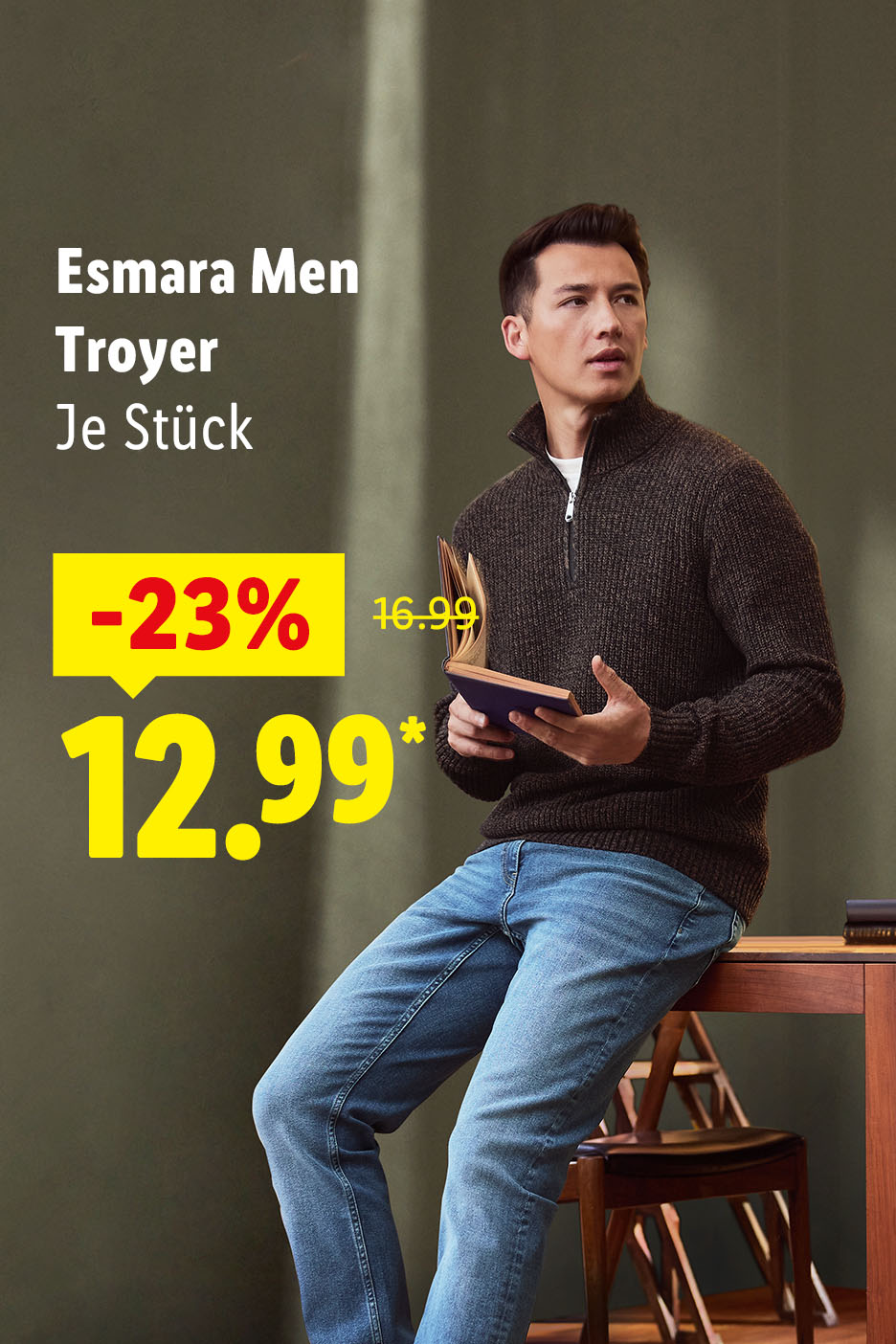Esmara Men Troyer, Je Stück mit einem Angebot von -23% auf 12.99.