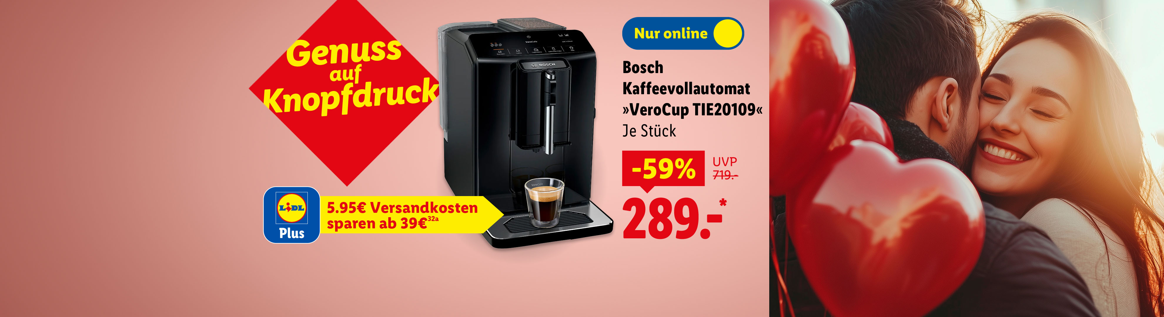 Bosch Kaffeevollautomat »VeroCup TIE20109«, je Stück nur online für 289.00€*.