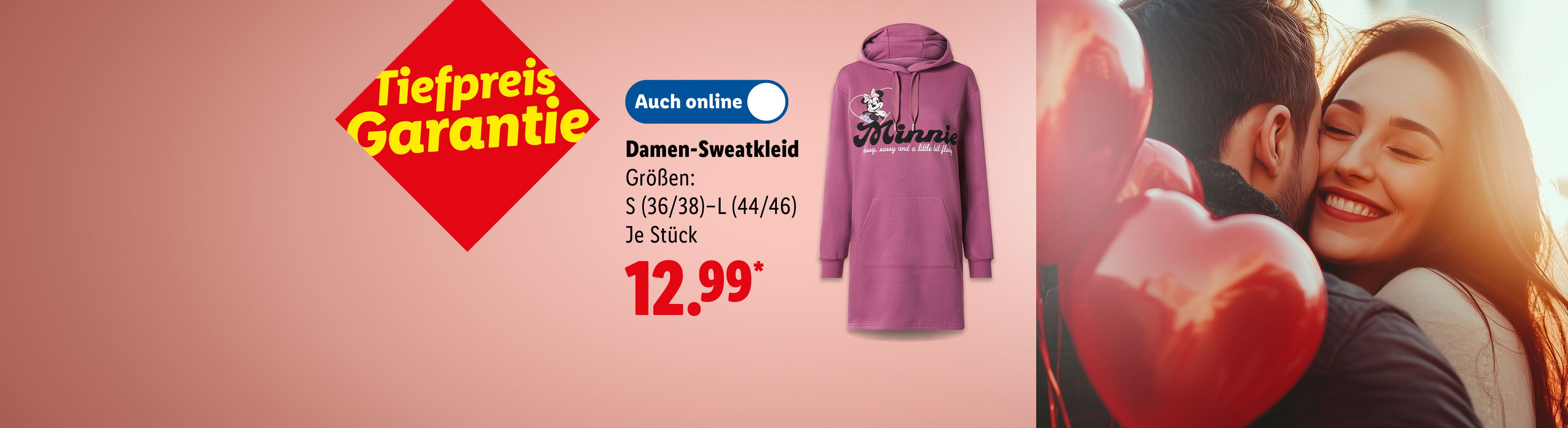 Damen-Sweatkleid in den Größen: S (36/38)-L (44/46), je Stück auch online für 12.99€*