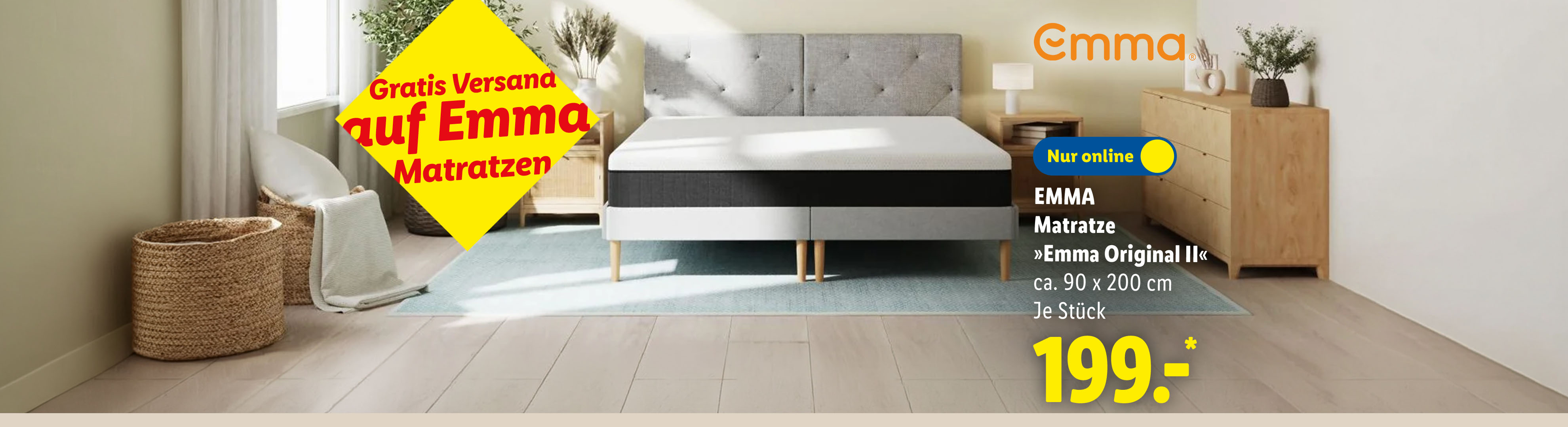 Gratis Versand auf Emma Matratzen: Emma Matratze »Emma Original Il«, ca. 90 x 200 cm, je Stück nur online für 199.00€*. Sofort kaufen.