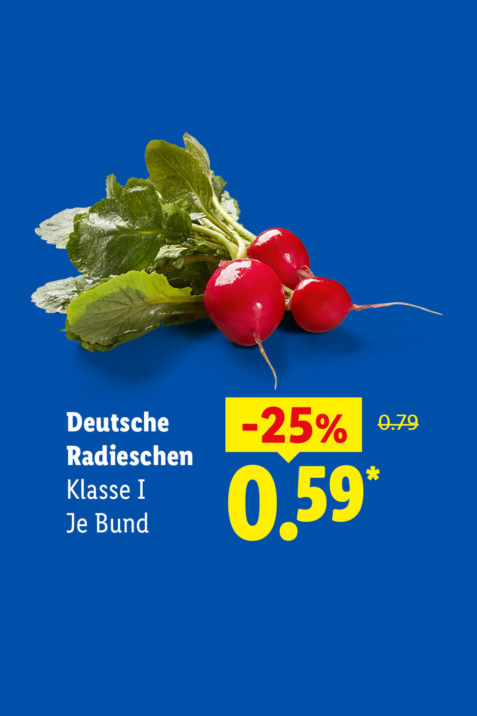 Deutsche Radieschen, Klasse I, je Bund für 0.59€*