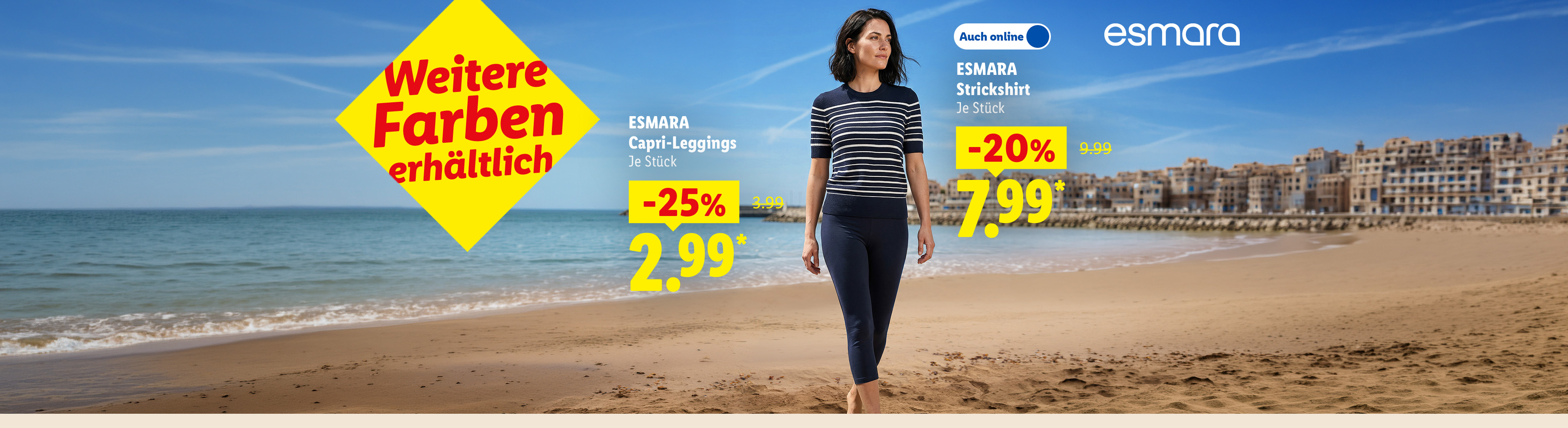 Weitere Farben erhältlich: ESMARA Strickshirt und Capri-Leggings, je Stück 25% günstiger, auch online für 2.99 €* oder je Stück 20% günstiger auch online für 7.99 €*.