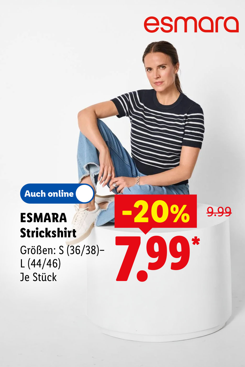 ESMARA Strickshirt, Größen: S (36/38)–L (44/46), je Stück auch online -20% für 7.99 €*.