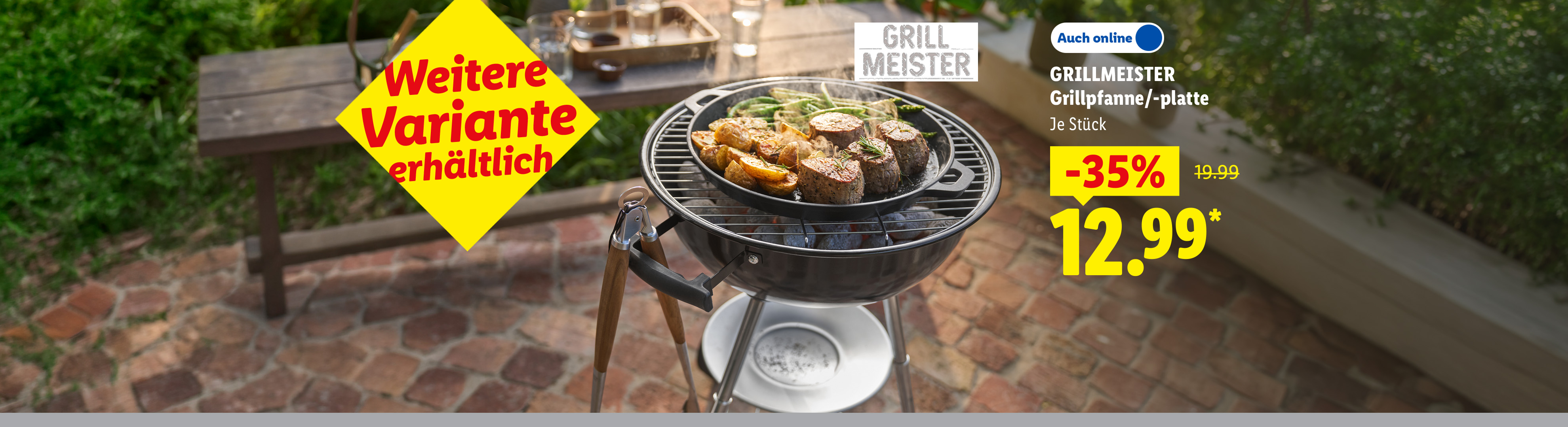 Weitere Variante erhältlich: GRILLMEISTER Grillpfanne/-platte, je Stück -35% günstiger, Auch online für 12.99 €*.