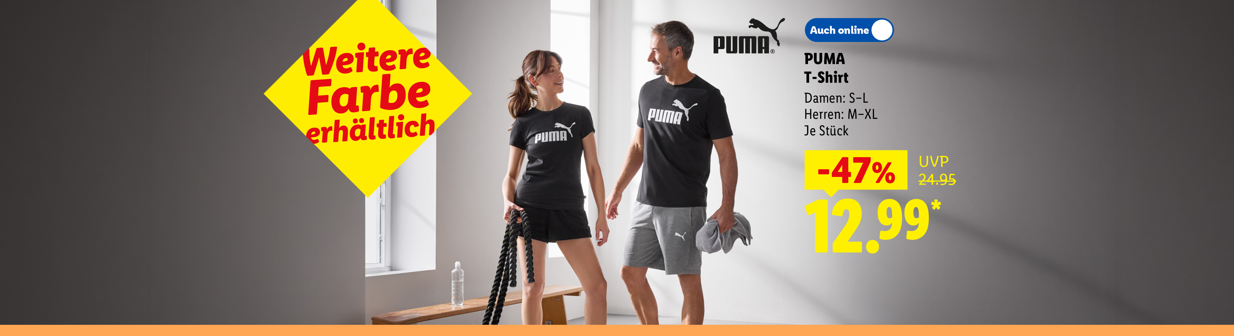 Weitere Farbe erhältlich: PUMA T-Shirt, Damen: S-L und Herren: M-XL, je Stück 47% günstiger, Auch online für 12.99 €*.